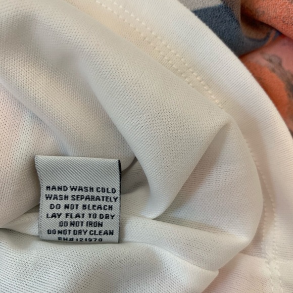 Floral puff sleeves waist tie ruffled midi dress L - Picture 16 of 16